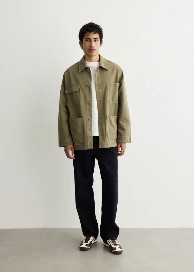 A.P.C. Loose Fit Overshirt Jacket in Grey from Incu, photo 1 of 1