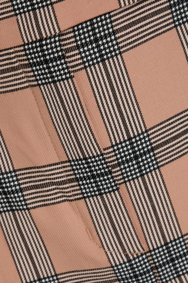 Zimmermann Pleated Checked Twill Straight-Leg Pants in Neutral, photo 4 of 4 from THE OUTNET