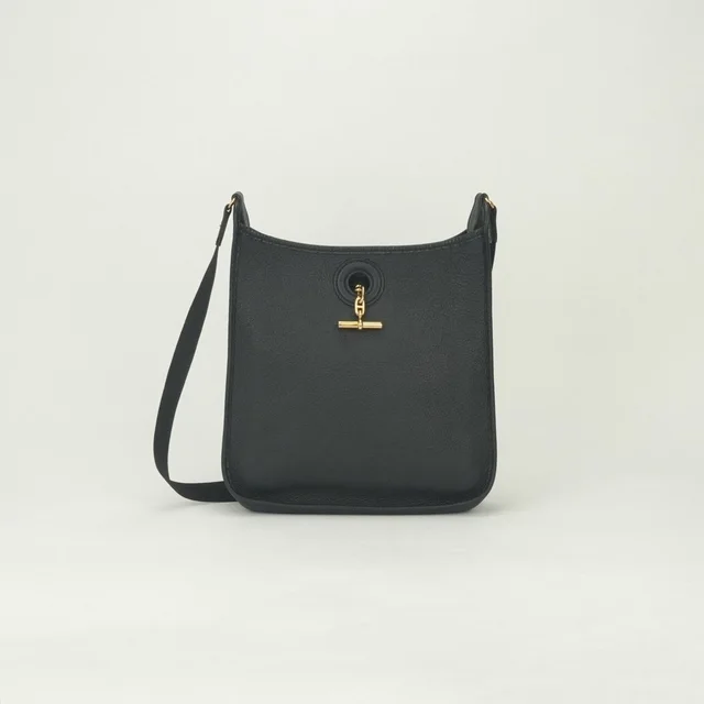 Hermès Vespa PM Shoulder Bag Togo Noir Black Gold in Black Togo leather from The Reluxe