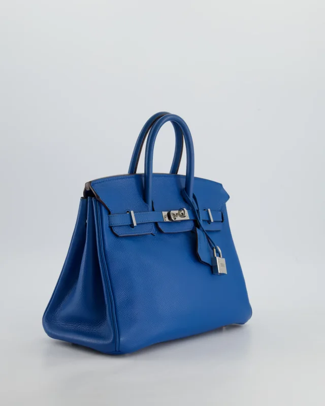 Hermès Birkin 25 Retourne Bag in Blue Epsom leather from Sellier, photo 7 of 26
