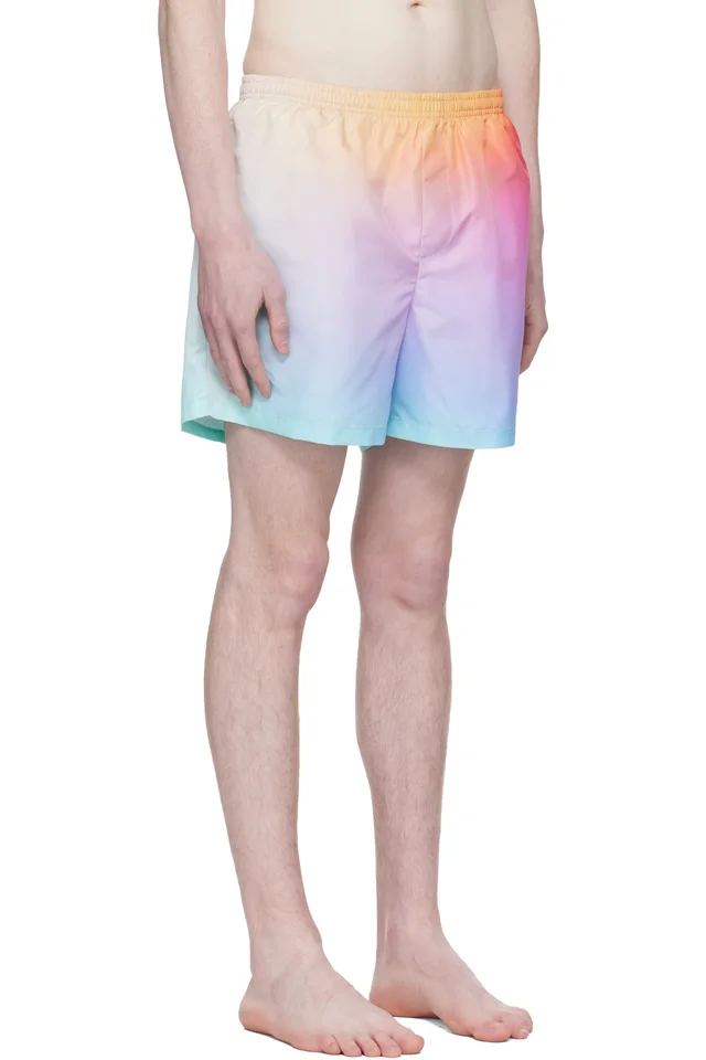 Casablanca Multicolor Gradient Printed Swim Shorts, photo 2 of 4 from SSENSE