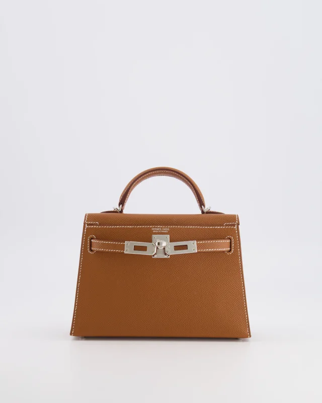 Hermès Mini Kelly II 20 Bag in Gold Epsom leather from Sellier, photo 2 of 21