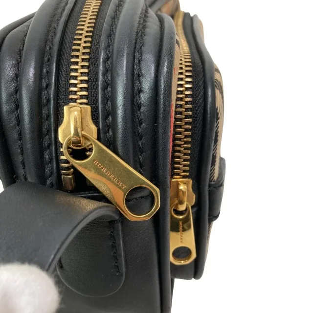 Burberry Cotton Canvas Leather Shoulder Bag in Canvas from LuxUness, photo 12 of 16