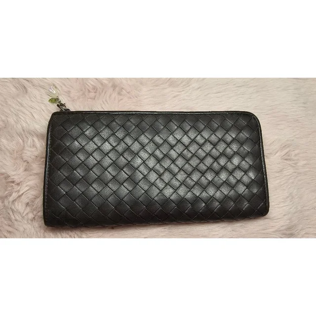 Bottega Veneta Intrecciato Brown Leather Zip Around Wallet in red|brown Woven leather from Poshmark