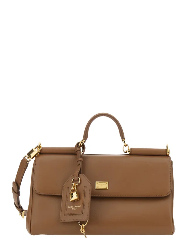 Dolce & Gabbana My Sicily Top Handle Bag — Brown Calfskin in Brown Calfskin from HEWI