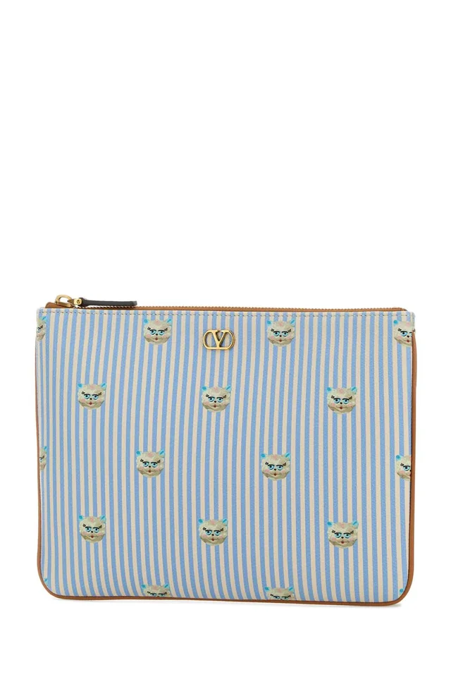 Valentino Garavani Vlogo Wallet — Blue Calf Leather - Bos Taurus in Blue Calfskin from HEWI, photo 2 of 2