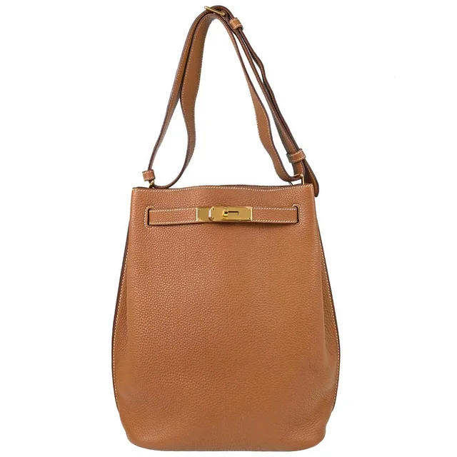 Hermès Gold Togo So Kelly 22 Shoulder Bag in Gold Togo leather from AMORE Vintage Tokyo