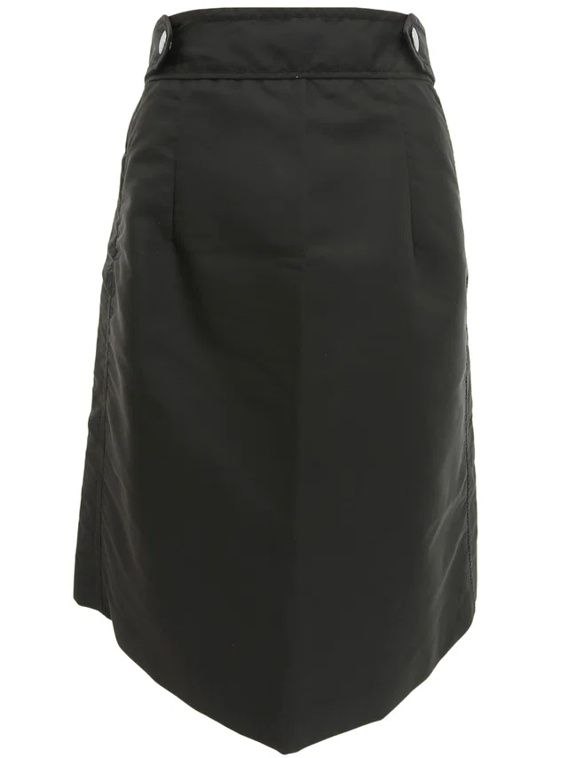 Prada Nylon Flare Skirt #38 Black in Black Nylon from VINTAGE QOO TOKYO