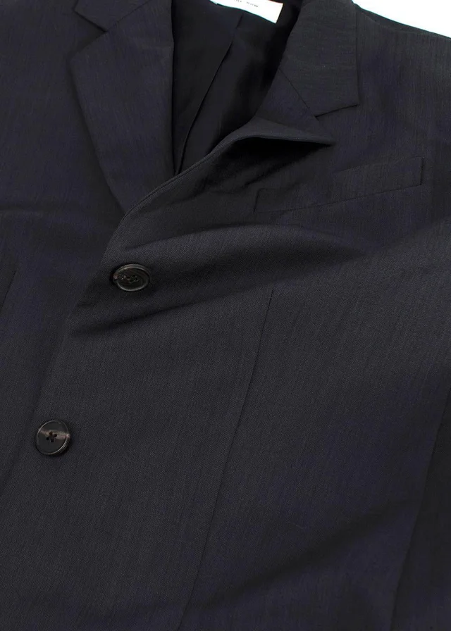 The Row Dark Grey Long Blazer in Grey Silk from HEWI, photo 2 of 2