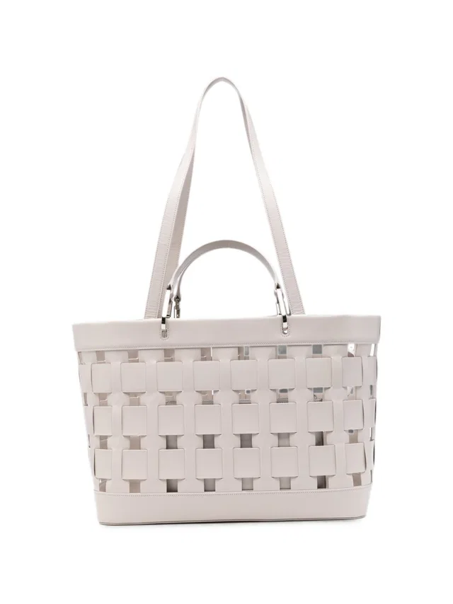 Giorgio Armani Woven Tote Bag — Beige in Beige Woven leather from HEWI