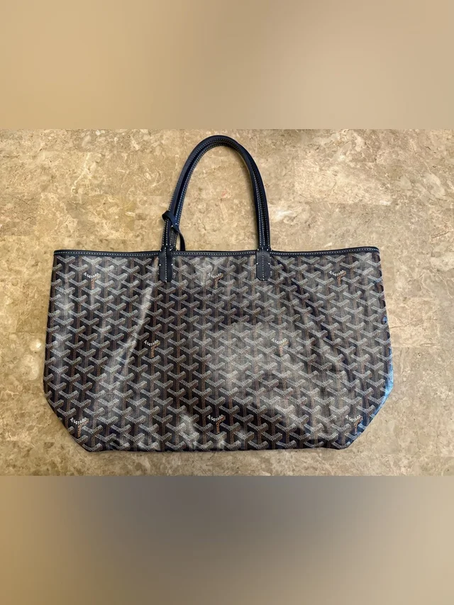 Goyard Navy And Black St. Louis Tote in blue Leather from Poshmark