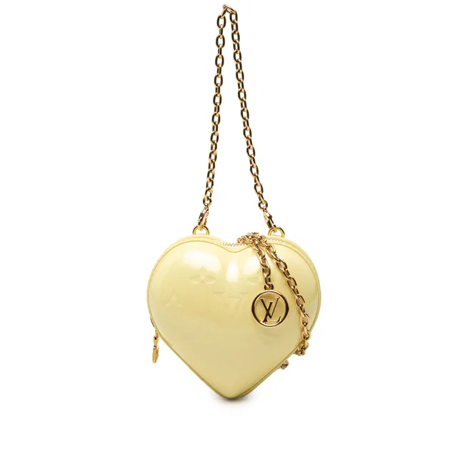 Yellow Louis Vuitton Monogram Vernis Keep My Heart Chain Crossbody in Yellow Leather from Designer Revival, photo 1 of 1