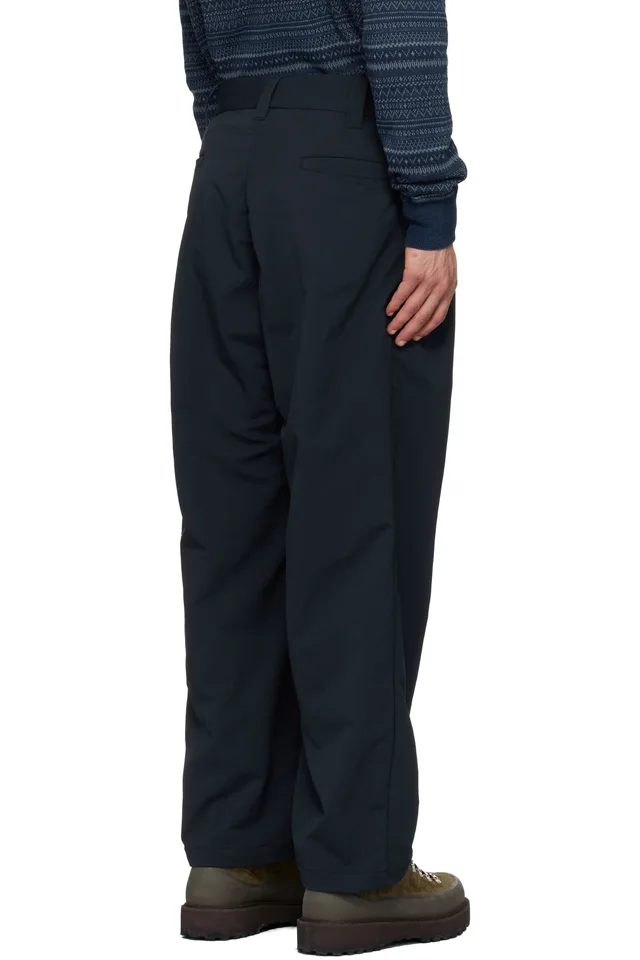 nanamica Navy OOAL ALPHADRY Club Trousers, photo 3 of 4 from SSENSE