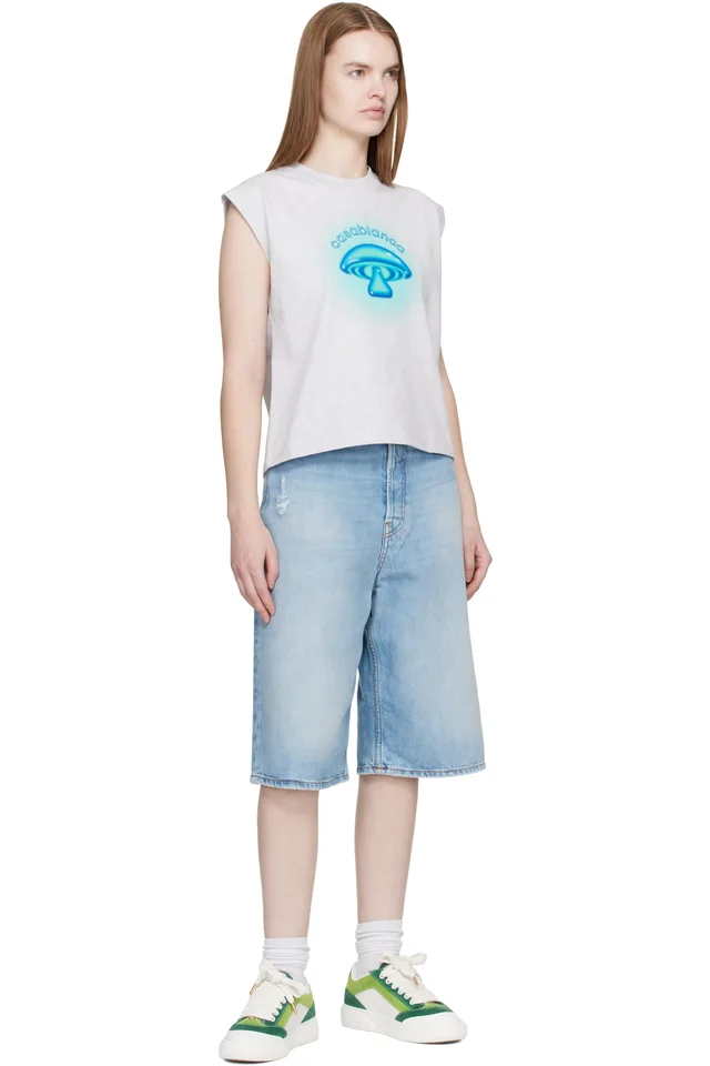 Casablanca Gray Airbrush Mushroom Tank Top, photo 4 of 4 from SSENSE