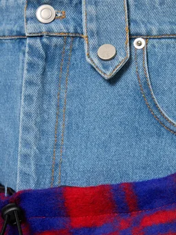 EGONlab Wide-leg trousers with denim detail in 70% Virgin Wool, 30% Polyester, 80% Wool, photo 4 of 5 from LUISAVIAROMA