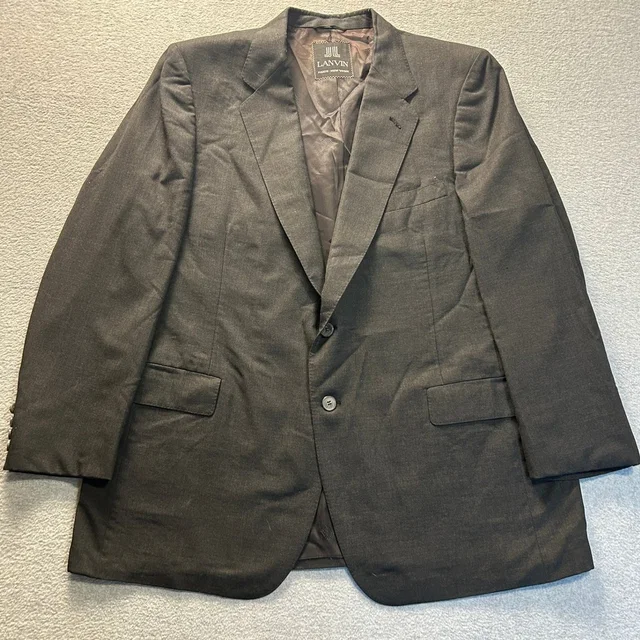 Lanvin Paris New York Blazer Sport Coat Mens 46r Brown Virgin Wool Vintage Fit in gray Wool from Poshmark