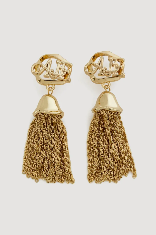 AJE Selby Logo Tassle Earring in Metallic from Aje, photo 1 of 1