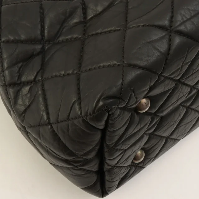 Chanel 2.55 Chain Shoulder Bag, Black, circa 2013 in Black Leather from VINTAGE QOO TOKYO, photo 8 of 11