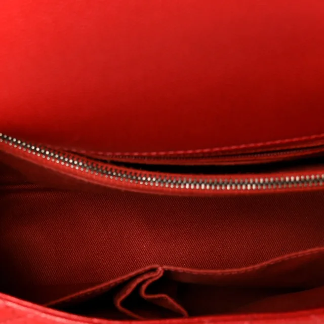 Chanel Caviar Quilted Small Coco Handle Flap Red in Red Caviar leather from FASHIONPHILE, photo 5 of 11