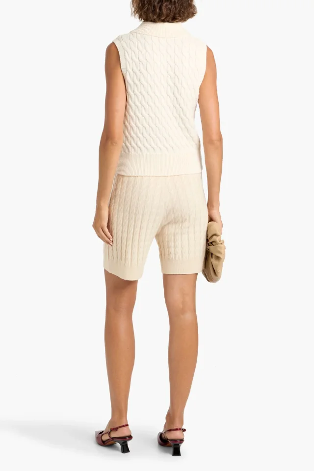 Toteme Cable-Knit Wool and Cashmere-Blend Shorts, photo 3 of 4 from THE OUTNET