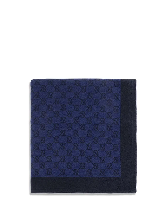 Gucci Gg Cotton Terry Scarf — Navy Scarfs in Navy from HEWI