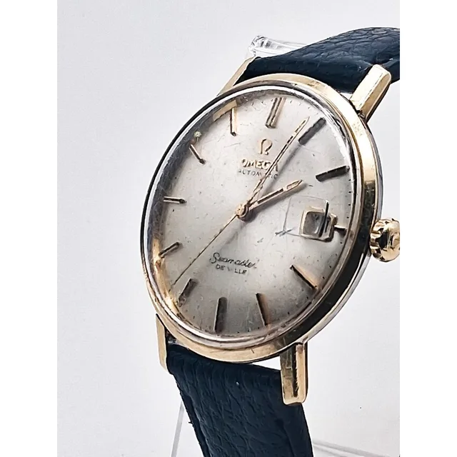 Vintage 1960s Omega Seamaster De Ville Automatic Date Watch - Gold Capped in gold Leather from Poshmark