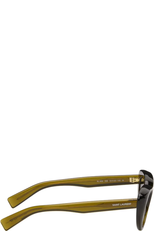 Saint Laurent Khaki SL 859 Sunglasses, photo 2 of 4 from SSENSE