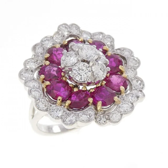 Van Cleef & Arpels Camellia Ring in PLATINUM 950 from KOMEHYO