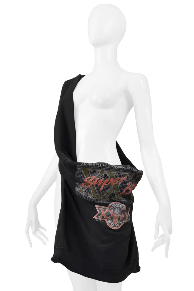 Maison Margiela Artisanal "Super Bowl" Vintage Sweatshirt Bag Ss 2001 from Resurrection Vintage