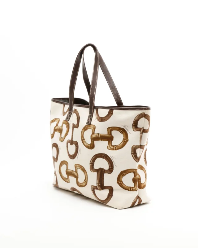 Gucci Bamboo Horsebit Print Tote bag in Canvas from A Retro Tale, photo 2 of 9
