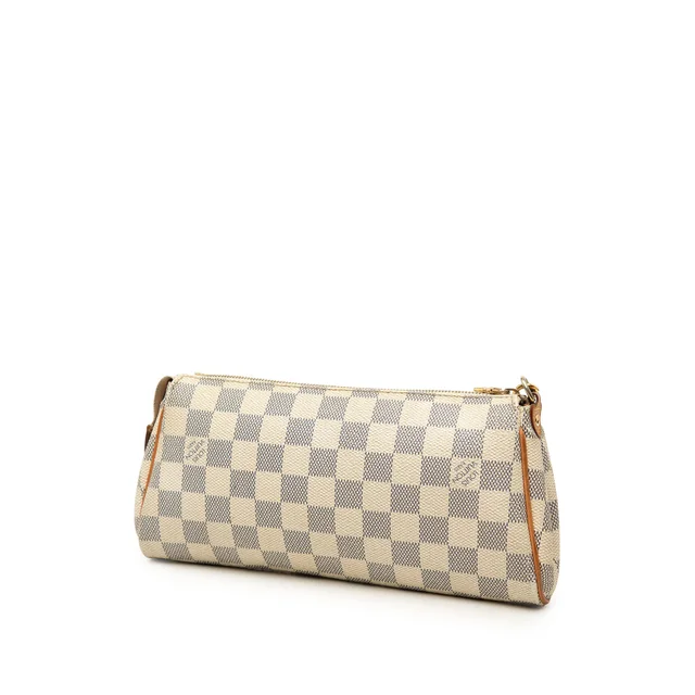 White Louis Vuitton Damier Azur Eva Satchel in White Canvas from Designer Revival, photo 2 of 2