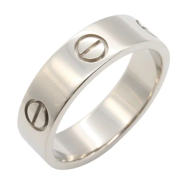 Cartier Love Au750 White Gold Ring Size 16 in White from LuxUness