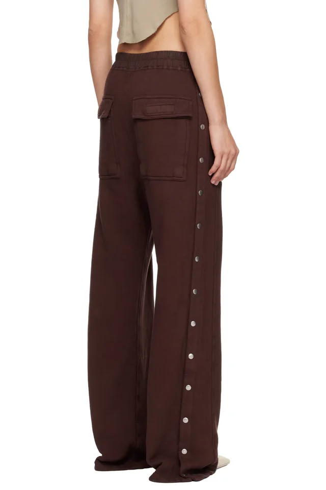 Rick Owens DRKSHDW Burgundy Concordians Pusher Lounge Pants, photo 3 of 4 from SSENSE