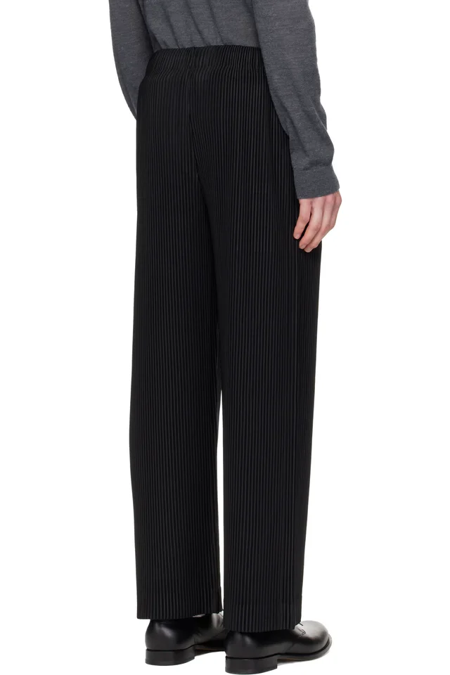 HOMME PLISSÉ ISSEY MIYAKE Black Monthly Colors October Trousers, photo 3 of 4 from SSENSE