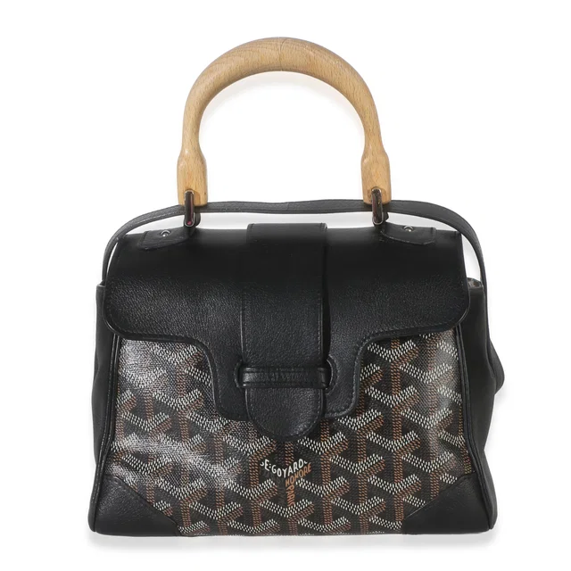 Goyard Black Goyardine Canvas Saigon Souple Mini Handbag in Black Canvas from HEWI