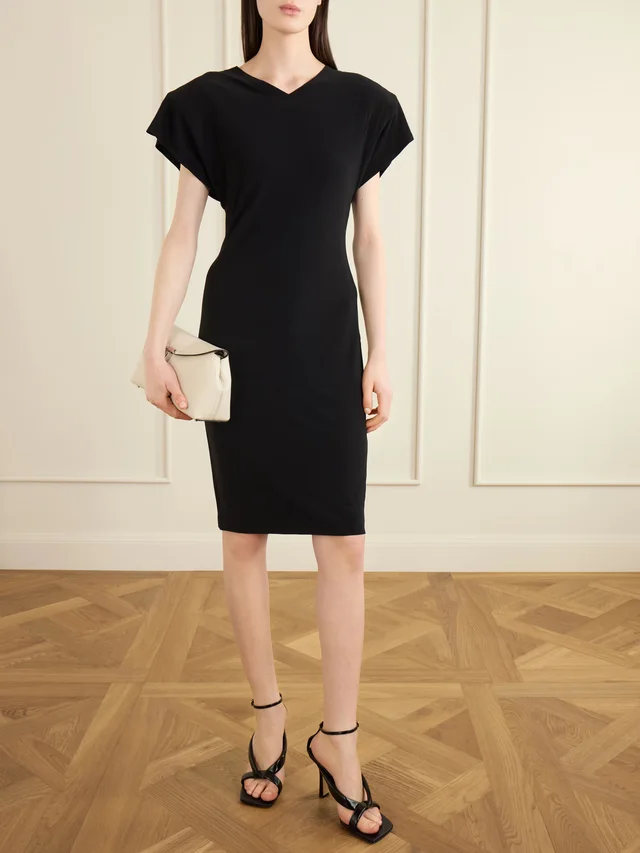 NORMA KAMALI Stretch-jersey midi dress in Black, photo 2 of 2 from NET-A-PORTER (Canada)