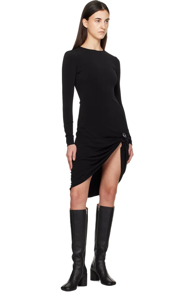 Coperni Black Suspended Midi Dress, photo 4 of 4 from SSENSE