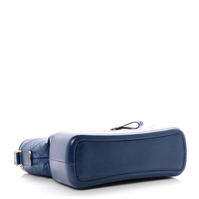 Chanel Aged Calfskin Quilted Medium Gabrielle Hobo Blue in Blue Calfskin from FASHIONPHILE, photo 4 of 10