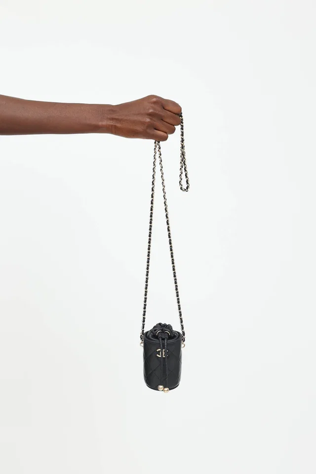 Chanel 2021 Mini Bucket Bag in Leather from VSP Consignment