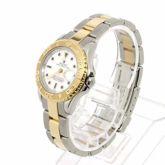 Rolex Yachtmaster Rolesor 69623 U-serial Ladies' Watch in White from Luxury Promise