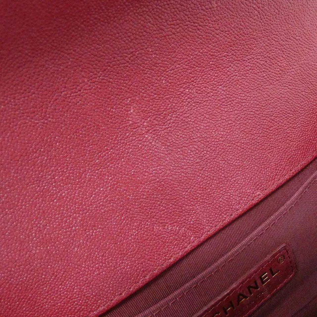 Boy Chanel Grained Calf Shoulder Bag in Maroon Calfskin from LuxUness, photo 9 of 9