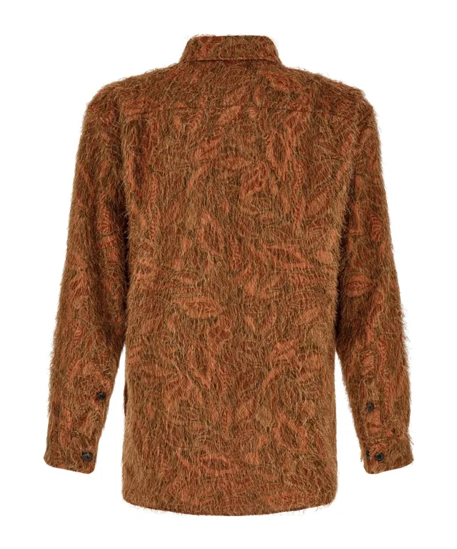 Dries Van Noten Shaggy Jacquard Fringed Shirt, photo 2 of 4 from SENSER