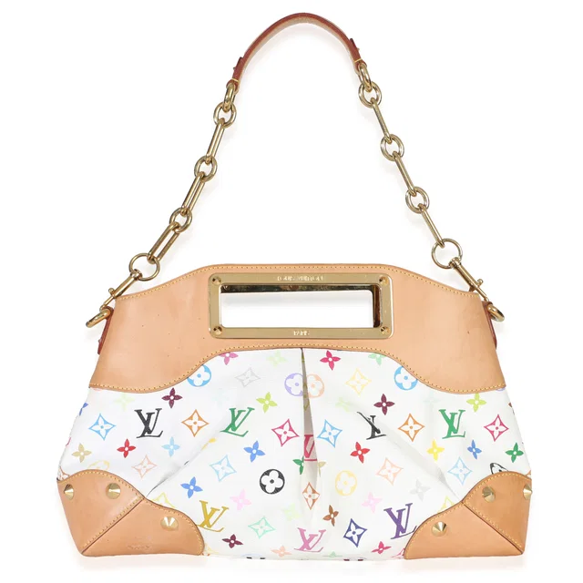 Louis Vuitton White Multicolor Monogram Canvas Judy Mm Multicolor; Handbag in White Coated canvas from HEWI