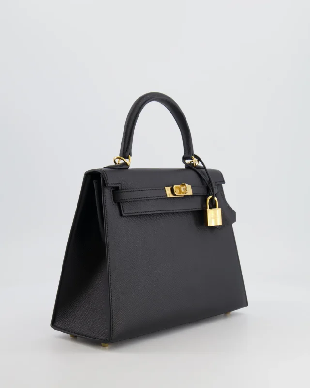 Hermès Kelly 25 Sellier Bag in Black Epsom leather from Sellier, photo 4 of 24