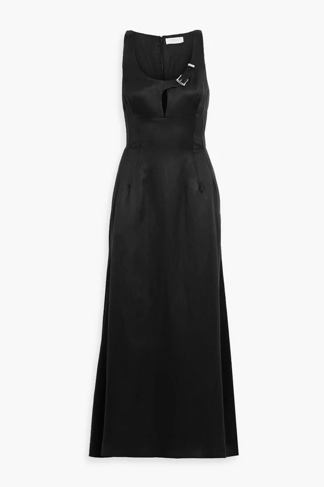 Gabriela Hearst Sven Silk and Linen-Blend Twill Maxi Dress from THE OUTNET, photo 1 of 1