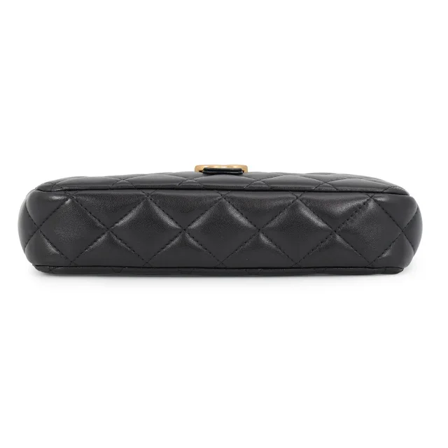 Chanel Matelasse ChainShoulder Bag Black/BeigeAP4743 Lambskin suede in Black Lambskin from GALLERY RARE, photo 5 of 20