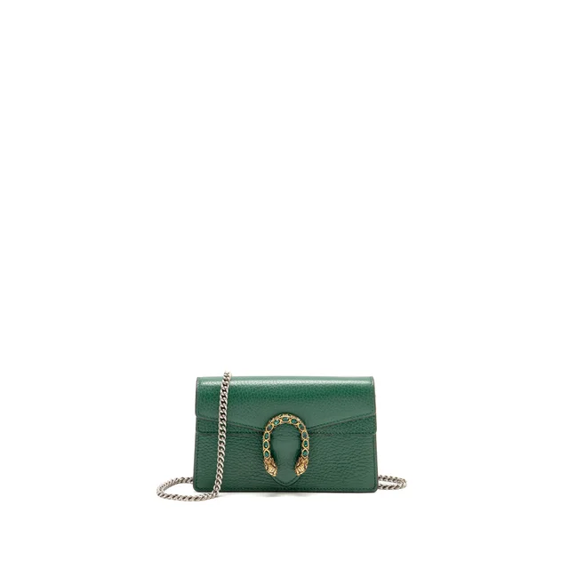 Gucci Super Mini Dionysus Calfskin Green GHW in Green Calfskin from EMIER
