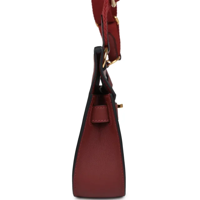 Hermès Jypsiere Mini Rouge H Swift Gold Hardware in Burgundy Swift from Madison Avenue Couture, photo 3 of 9