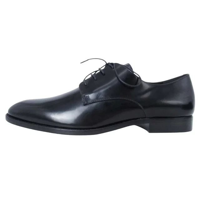 Dior Dress Shoes Plain Toe Derby Leather Black 38.5 in Black Leather from The Reluxe
