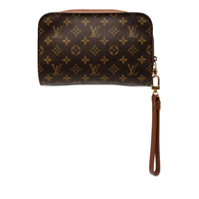Brown Louis Vuitton Monogram Orsay Clutch Bag in Brown Coated canvas from Designer Revival